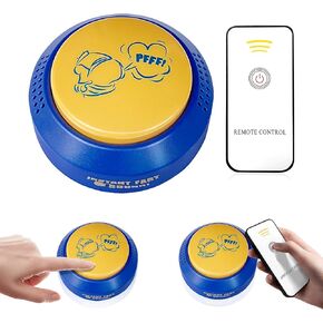 Remote Controlled Fart Machine, Plays 30 Funny Realistic Sounds, Wireless 50ft Range, Prank Toy for Games, Office Humor.
