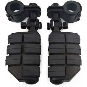 Motorcycle 1"(25mm), 1 1/4" (32mm), 1 1/3" (34mm) Highway Foot Pegs Highway Pegs Foot Rest Engine Guard Compatible with Harley Road King Street Glide Honda Suzuki Yamaha Matte Black