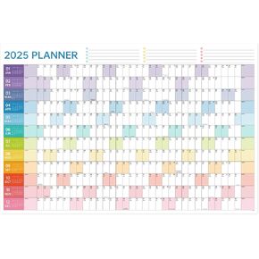 2025-2026 Wall Calendar - Yearly Wall Calendar 2025-2026, July 2025 - June 2026, 23.1"X 34.6" (Open), Full Year Calendar One Page, Annual Year Calendar with Stickers, Holidays