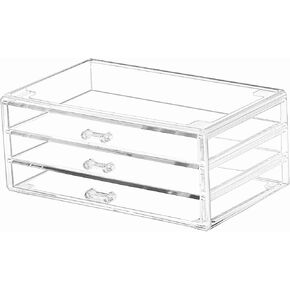 Cq أكريليك أرجواني التراص الفنون والحرف منظم التخزين مع درجين، 4.72 "أدراج منظم أكريليك طويل القامة، أدراج تنظيم بلاستيكية للغرور، حوض سفلي، خزائن المطبخ، الحمام in Kuwait