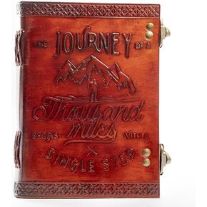 MONTEXOO Leather Journal Gift for Men Women Diary Notebook Sketchbook Old Antique Dnd Travel Bullet Vintage Large Bound Writing Book Shadow (DRAGON JOURNAL)