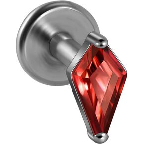 16G G23 Titanium CZ Cartilage Stud Earrings for Women Men Conch Helix Tragus Flat Back Earrings Studs Labret Monroe Lip Rings