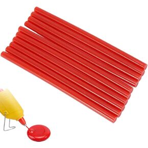 Hot Melt Glue Stick, Hot Melt Glue Sticks Colored Adhesive Purpose Glue Stick for DIY Art Craft Repairs Sealing Dent Repair Gluing Project 10Pcs/Set 7 * 150mm(Red)