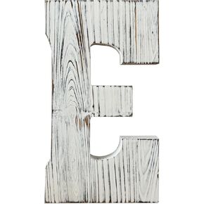 Distressed Wood Letter T14" Wall Letter Extra Large Letter Wall Decor Oversized Letter Wooden 13 x 17 inches (WhiteT)