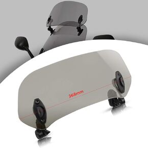 368mm Motorcycle Adjustable Windshield Extension Universal Clip-on Windscreen Transparent in Kuwait
