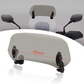 368mm Motorcycle Adjustable Windshield Extension Universal Clip-on Windscreen Transparent