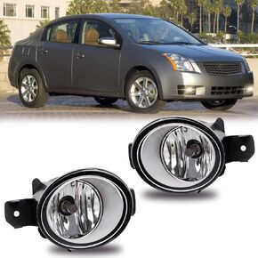 WILD BEAR Fog Lights Compatible with 2014 2015 2016 Rogue&Versa Note SV, SL / 2004-2015 Sentra (Exclude 2007-2012 Trim) 07-17 Altima Sedan (08-13 Coupe) / 13-16 Pathfinder Fog Lamp with Bulbs