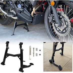Motorcycle Center Stand Black Kickstand Foot Center Stand Parking Support Stand Compatible with Ve-r-sys X300 Ve-rsys X-300 Accessories 2017 2018 2019 2020 2021 2022 2023 2024