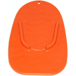 PLASTIC MOTORCYCLE KICKSTAND PLATE BIKER'S KICK STAND PAD ORANGE