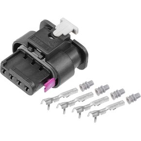 1 Set No.4F0973704 4 Way Map Sensor Connector Adapter Plug Clip Kit Replacement for VW for Audi Vehicle Components