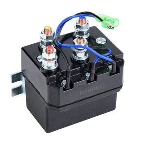 Winch Solenoid Relay for 1500-5000lb Winches ATV UTV Universal Winch Contactor Solenoid Relay Winch Solenoid, Black for Solenoid for ATV Winch Winch Solenoid Winch contactor Winch Solenoid