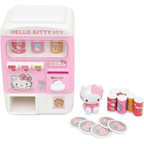 Hello Kitty Kids Children Drink Juice Dispenser Mini Vending Machine Toy Set : Pink and White