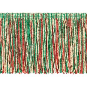 Trims by the Yard 5 Yards of 4" Glitter Chainette Fringe Trim, Christmas Multi