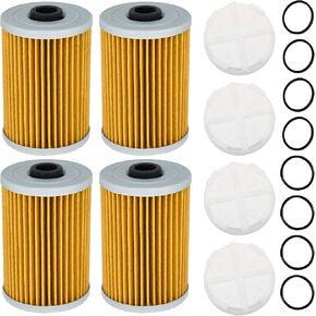 Fuel Filter and Filtering Disk Set 35-8M0093688 866171A1 8M0093688 35-892665 for Mercury Marine Mercruiser Engines with Gen III 3 Fuel Cooler, 4 Psc