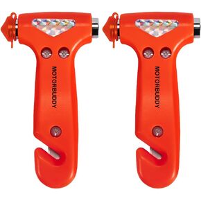 All-in-1 Car Safety Hammer, Multi-Function Emergency Escape Hammer with Window Breaker and Seatbelt Cutter, Mobile Power, LED Flashlight, Alarm Rescue, Strobe SOS Beacon