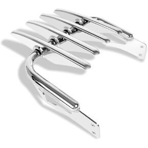 Motorcycle Custom Stealth Mounting Luggage Rack Trunk Tour Pack Mount Luggage Support Black(Width 11.8")(Can't Fit with Others)