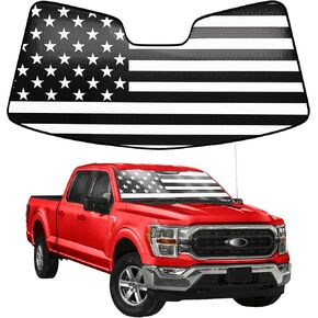 Windshield Sun Shade Compatible with 2021 2022 2023 2024 Ford F150 F250 F350 30"x62" for F-150 Folding Front Window Sunshade Shield Protector
