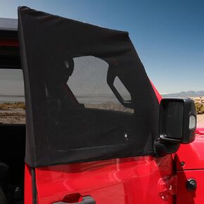 Rear Side Window Blackout Sun Shades Screen Curtains Compatible with 2007-2024 Jeep Wrangler JK JL 4 Door 4XE Gladiator JT Accessories Breathable Mesh Cover for Baby Pets UV/Privacy Protection
