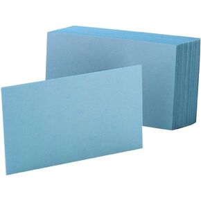 Oxford 7420BLU Unruled Index Cards, 4 x 6, Blue, 100/Pack