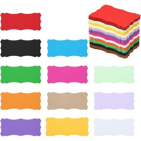 PATIKIL 3.7"x2.4" Blank Paper Business Cards, 240 Pack Small Index Flash Cards Words Message Note Card Mini Paper Tags Lace for DIY Gift, Assorted Colors