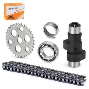 Camshaft & Cam Timing Chain Gear Bearing Kit for Yamaha Warrior Wolverine Big Bear Moto-4 350 YFM350 1989-2005
