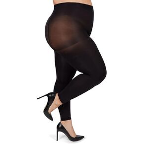 MeMoi Plus Size Curvy Super Matte Control Top Footless Tights