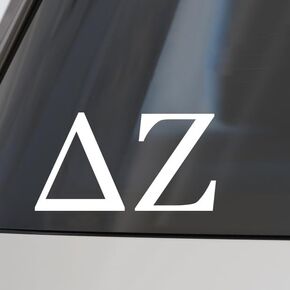 Sorority Shop Delta Zeta Car Decal Sticker- Greek Letters Design, Officially Licensed Delta Zeta Sorority Window Sticker