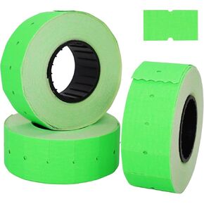 (6 Rolls - 6000 pcs) 0.82"" x 0.47"" (21 x 12 mm) Multi-colored Paper Sticker 6 Colors Price Gun Pricemarker labels MX-5500 (Mix 1)