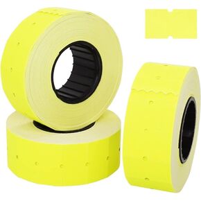 (6 Rolls - 6000 pcs) 0.82"" x 0.47"" (21 x 12 mm) Multi-colored Paper Sticker 6 Colors Price Gun Pricemarker labels MX-5500 (Mix 1)