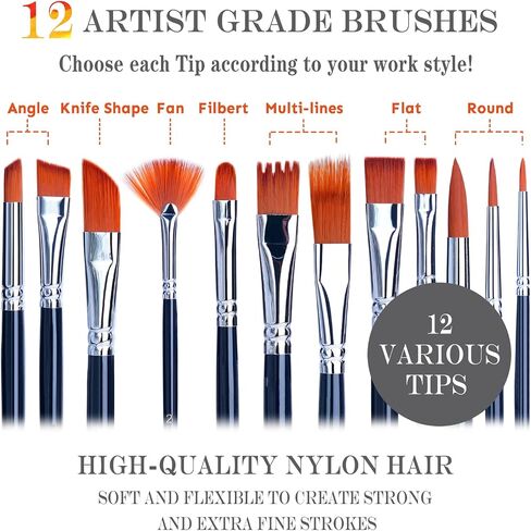 Tiny Castle 55 PCS Watercolor Paint Set, 36 Paint & 1 Palette, 24 Pages 300g Painting Pad, 12 Water Color Brushes, 2 Fillable Pens, 2 Sponges, All in 1 Paint Set, Art Supplies for Kids and Adults in Saudi Arabia