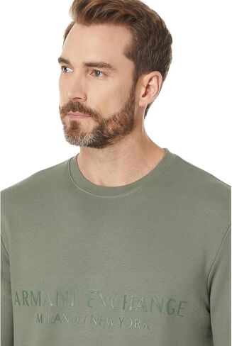 سويت شيرت رجالي من Armani Exchange بشعار ميلانو/نيويورك برقبة دائرية in Kuwait