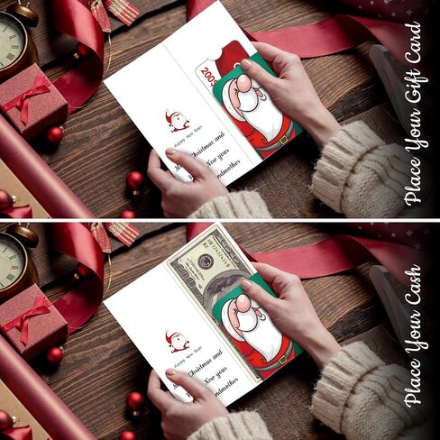 Fibevon Christmas Money Holder for Cash Gifts with Envelopes - 30 Pack of Christmas Gift Card Holder Money Envelopes for Cash Christmas Decoration for Xmas, Holiday, and New Year in Saudi Arabia