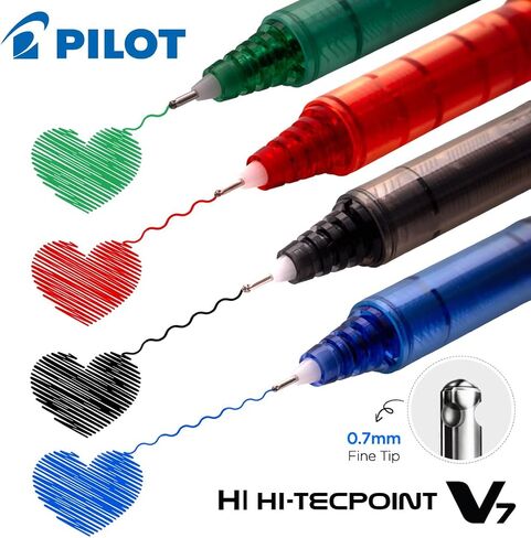 Pilot 019576 Hi-Tecpoint V7 Pen (Blue - Pack of 8) in Saudi Arabia