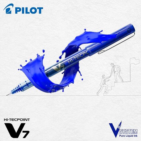 Pilot 019576 Hi-Tecpoint V7 Pen (Blue - Pack of 8) in Saudi Arabia