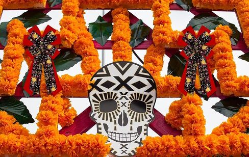 ALIBBON Large Mexican Day of The Dead Bows for Wreaths, Sugar Skull Wreath Bows, Dia de Los Muertos Bows, Cinco de Mayo Bows for Front Door, Halloween Decor Burlap Bows for Indoor Outdoor Decoration in Saudi Arabia