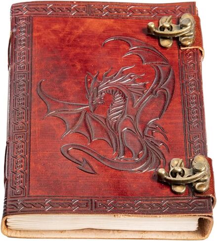 MONTEXOO Leather Journal Gift for Men Women Diary Notebook Sketchbook Old Antique Dnd Travel Bullet Vintage Large Bound Writing Book Shadow (DRAGON JOURNAL) in Saudi Arabia