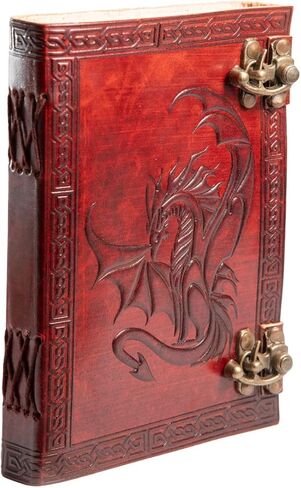 MONTEXOO Leather Journal Gift for Men Women Diary Notebook Sketchbook Old Antique Dnd Travel Bullet Vintage Large Bound Writing Book Shadow (DRAGON JOURNAL) in Saudi Arabia