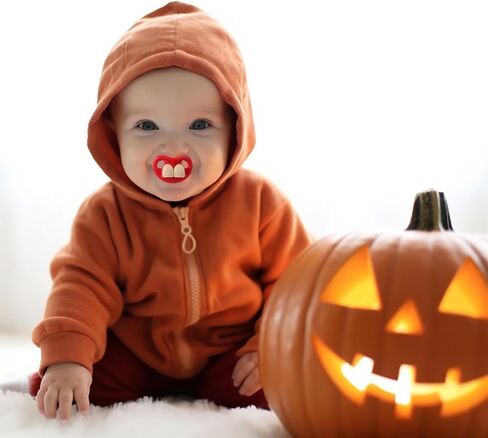 YAPROMO Funny Pacifiers for Babies,Mustache Pacifier 0-6-18 Months,Halloween Pacifiers for Toddlers, Funny Teeth Pacifier for Boys and Girls in Saudi Arabia