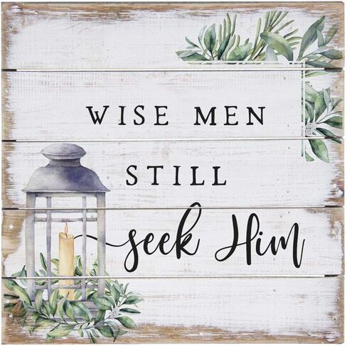 Simply Said, INC Perfect Pallets Petites - Oh Come Let Us Adore Him - 8 x 8 in Distressed Rustic Wood Sign PET16538 in Kuwait