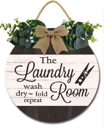 Laundry Room Wash Dry Fold Repeat Laundry Sign Laundry Room Decor Rustic Wood Plaque for Wall Door Funny Laundry Decor Vintage Hanging Sign for Laundry Room Wash House Farmhouse, W3, 12IN in Saudi Arabia