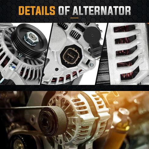 Alternator Replacement Compatible with 1996 1997 1998 1999 2000 Honda Civic 1.6 1.6L, 1996 1997 Honda DEL SOL 1.6 1.6L Replace AMT0091, A5TA0991, 31100-P2E-A01, 400-48125 in Saudi Arabia
