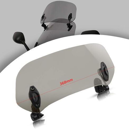 368 مللي متر دراجة نارية قابل للتعديل الزجاج الأمامي تمديد العالمي كليب على الزجاج الأمامي شفافة in Kuwait