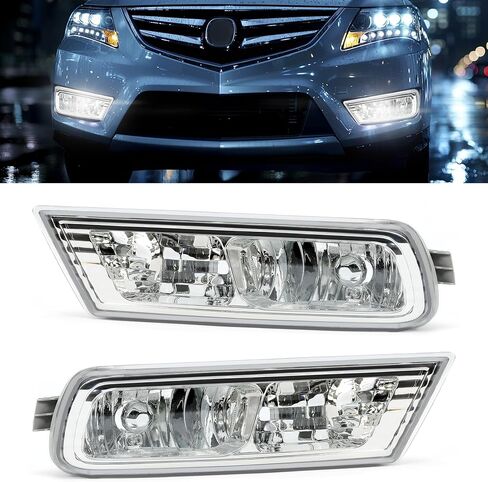HECASA ضوء الضباب متوافق مع 2010-2013 Acura MDX زوج LH RH مصباح الضباب بدون لمبات استبدال جانب السائق وجانب الركاب لـ AC2594101 AC2595101 in Kuwait