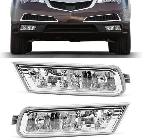 HECASA ضوء الضباب متوافق مع 2010-2013 Acura MDX زوج LH RH مصباح الضباب بدون لمبات استبدال جانب السائق وجانب الركاب لـ AC2594101 AC2595101 in Kuwait
