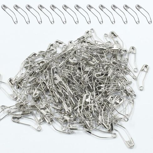 120 Pcs 1.1 inch / 28mm Curved Safety Pins, Quilting Pins Bent Safety Pins Basting Pins, Coiless Safety Pins Small Safety Pins for Clothes (Size 1) in Saudi Arabia