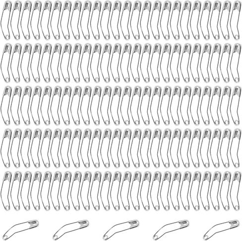 120 Pcs 1.1 inch / 28mm Curved Safety Pins, Quilting Pins Bent Safety Pins Basting Pins, Coiless Safety Pins Small Safety Pins for Clothes (Size 1) in Saudi Arabia