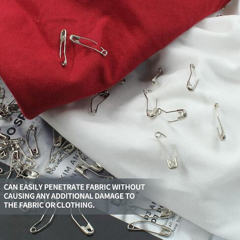 120 Pcs 1.1 inch / 28mm Curved Safety Pins, Quilting Pins Bent Safety Pins Basting Pins, Coiless Safety Pins Small Safety Pins for Clothes (Size 1) in Saudi Arabia