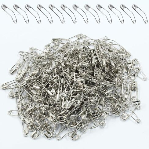 120 Pcs 1.1 inch / 28mm Curved Safety Pins, Quilting Pins Bent Safety Pins Basting Pins, Coiless Safety Pins Small Safety Pins for Clothes (Size 1) in Saudi Arabia