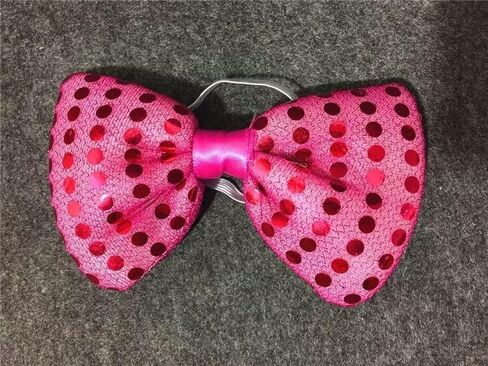 6PCS LED Sequin Necktie Electric Bright Light Up Men's Bow Ties Women Kids Flashing Bowties Glow Party Rave Festival School in Saudi Arabia