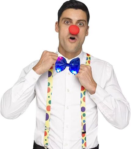 6PCS LED Sequin Necktie Electric Bright Light Up Men's Bow Ties Women Kids Flashing Bowties Glow Party Rave Festival School in Saudi Arabia